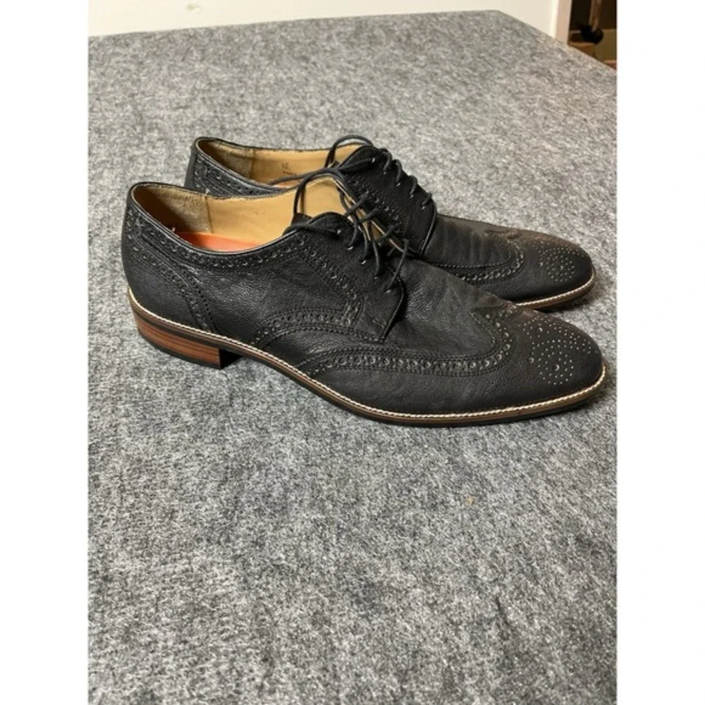 480-)Cole Haan C24112 Warren Black Wingtip Shoes Men Sz 11 1/2‎ M